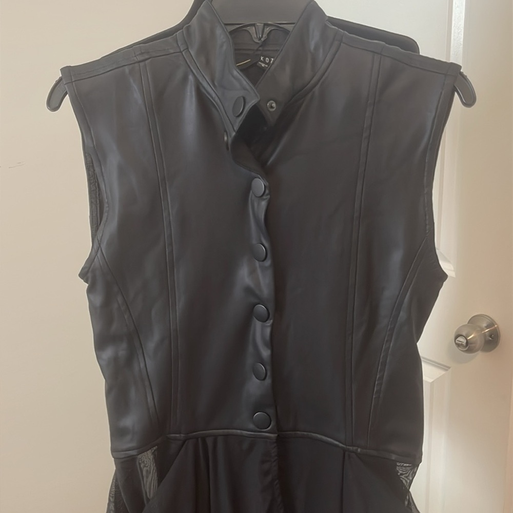 NWT Kozan Margot Sleeveless Vest Black Mesh w/ Pockets Size S NWT - Picture 8 of 8